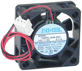 12VDC, 1-9/16in. Square X 5/8in. NMB Box Fan